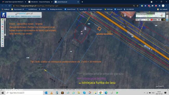 dzialka i dom w lasie w srodku miasta Prawobrzeze