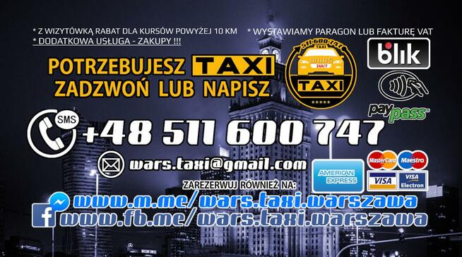 TAXI WARSZAWA MODLIN, TRANSFER Z/NA LOTNISKO MODLIN