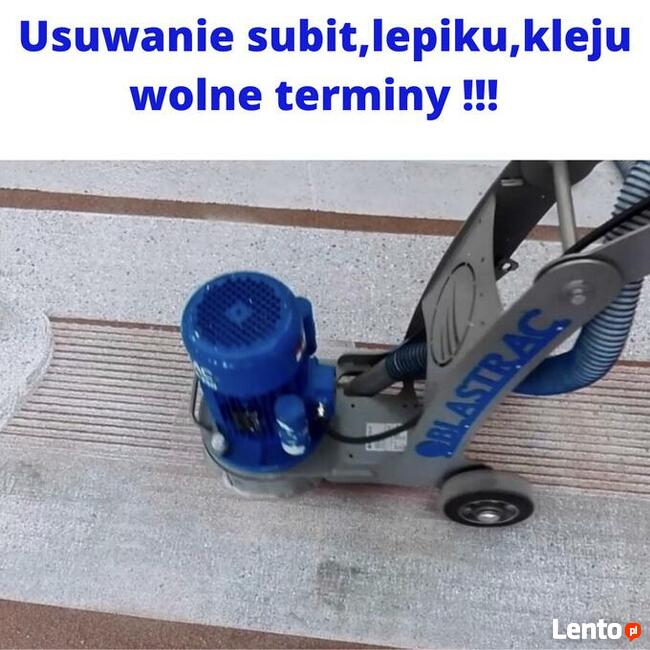 Usuwanie subitu lepiku kleju z pod parkietu