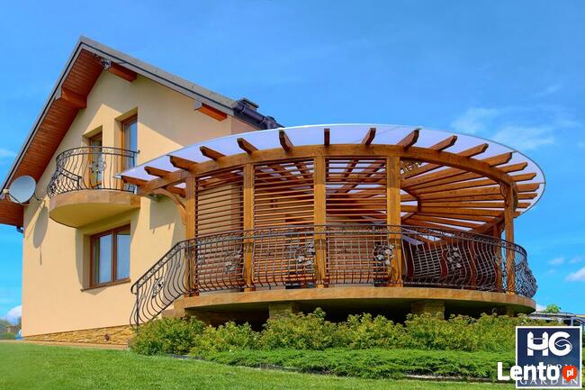 ZADASZENIE Tarasu -Okrąg- Drewno Klejone BSH +Wizualizacja!