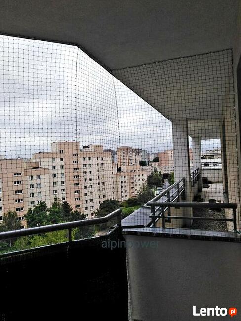 Montaż siatki na balkon dla kota przeciw ptakóm na gołębie