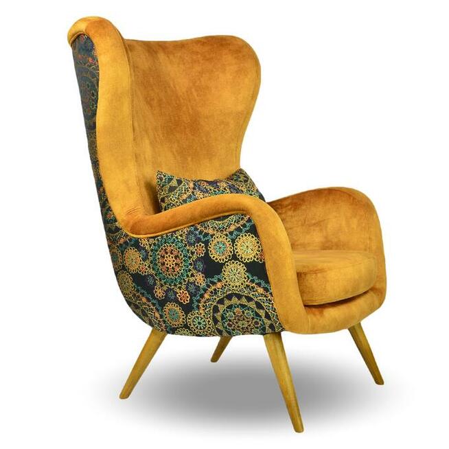 Fotel nowoczesny uszak skandynawski designerski stylowy