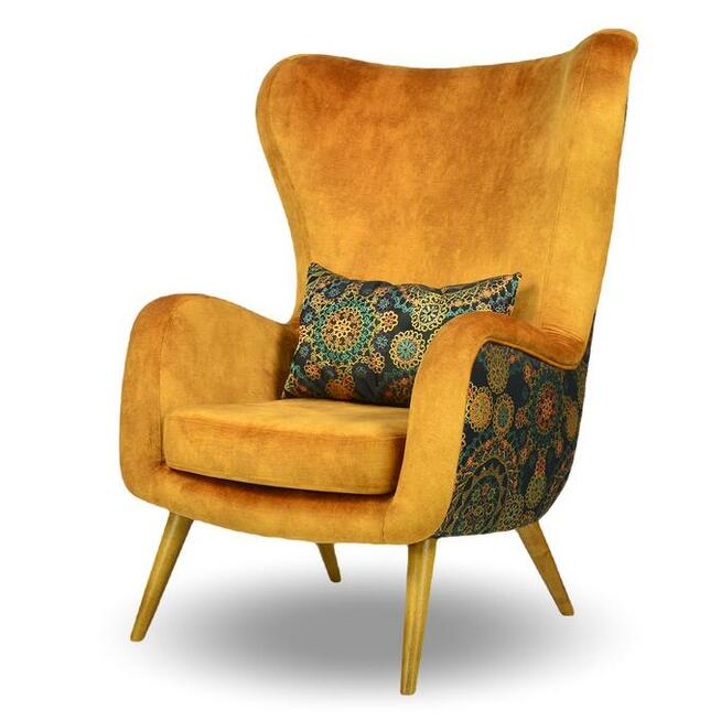 Fotel nowoczesny uszak skandynawski designerski stylowy