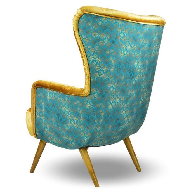 Fotel uszak pikowany skandynawski nowoczesny wygodny loft