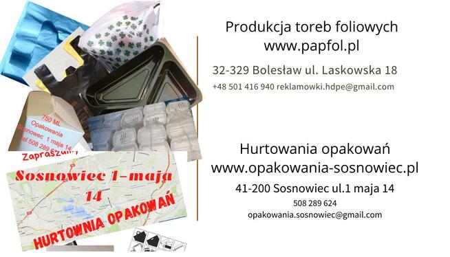 Hurtownia opakowań 1-go maja 14 Sosnowiec