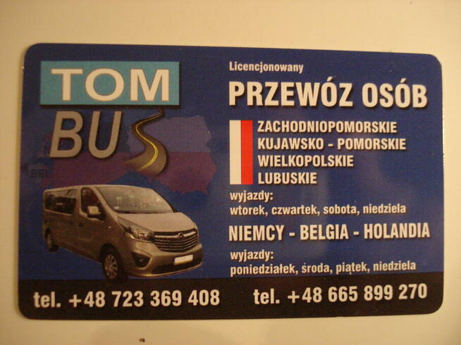 Tom-Bus Osób Polska-Niemcy-Holandia-Belgia-Polska.Doświadc