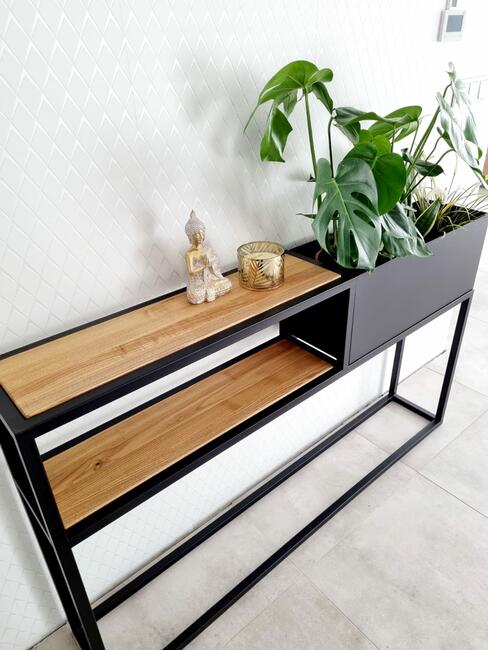 Konsola industrialna z doniczką