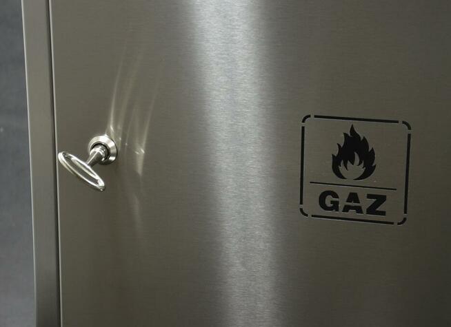 Skrzynka gazowa 600x600mm INOX - zabudowa licznika IZ-3