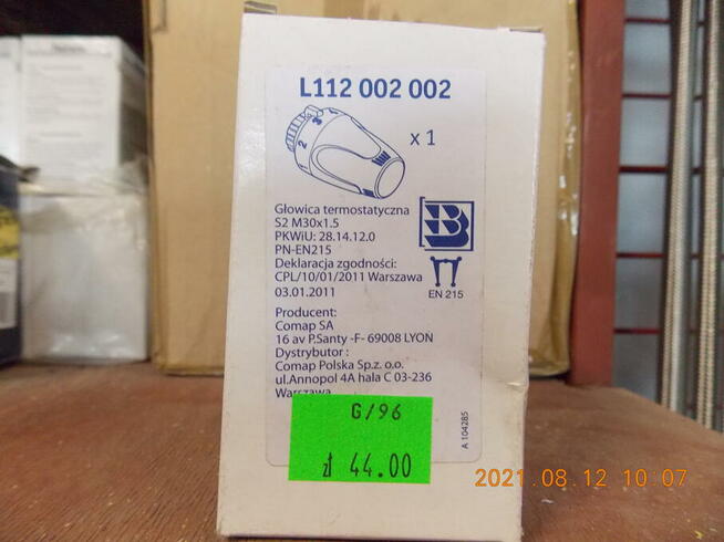 GŁOWICA TERMOSTATYCZNA FIRMY COMAP