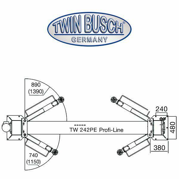 Podnośnik dwukolumnowy TW 242 PE Profi Line Germany