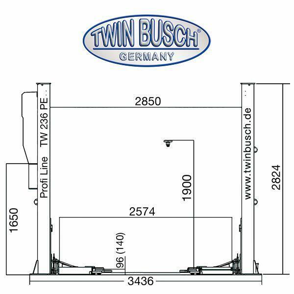 PODNOŚNIK DWUKOLUMNOWY TW 236 PE Twin Busch