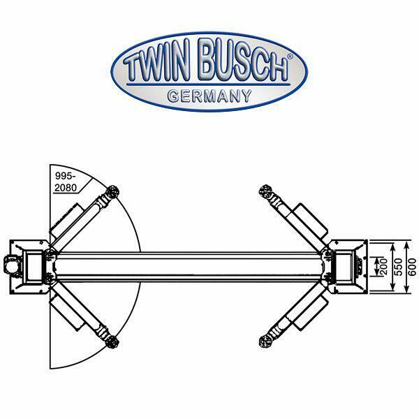 Podnośnik DWUKOLUMNOWY TW 260 HEAVY LINE 6t