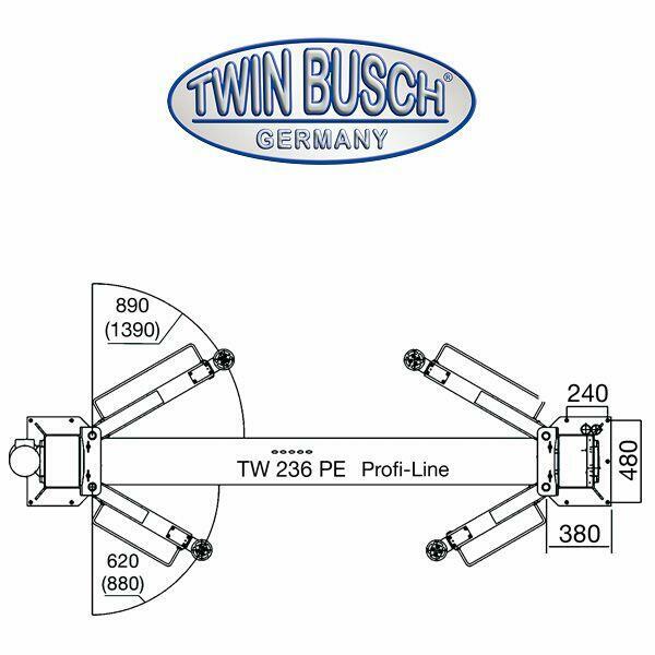 PODNOŚNIK DWUKOLUMNOWY TW 236 PE Twin Busch