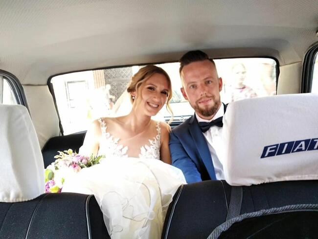 Duży Fiat 125p do ślubu i na sesję zdjęciową.