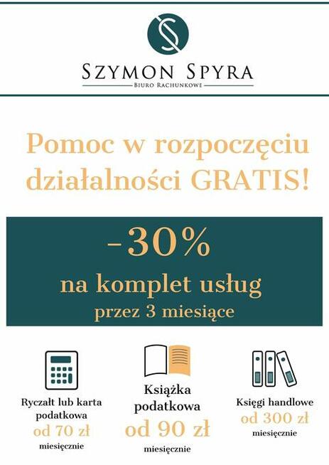 GRATIS pomoc w zał. firmy! Biuro Rachunkowe Księgowość -30%!