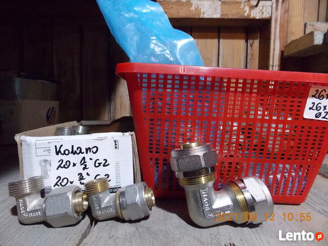 KSZTAŁTKI NA RURĘ ALU-PEX SKRĘCANE: złączka, kolano, trójnik