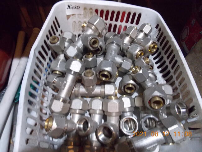 KSZTAŁTKI NA RURĘ ALU-PEX SKRĘCANE: złączka, kolano, trójnik