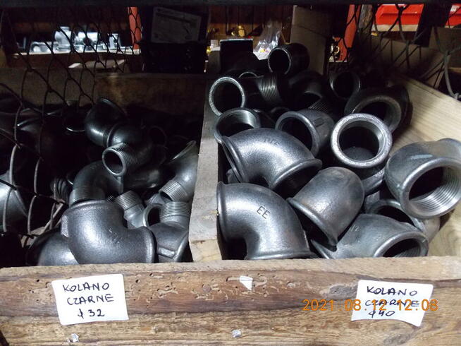 KSZTAŁTKI CZARNE DO CENTRALNEGO: trójnik, kolano, mufa