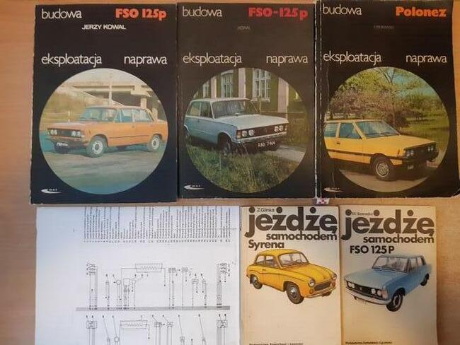 Polonez, Fiat 125p, Syrena. Instrukcje, instalacje elektr.