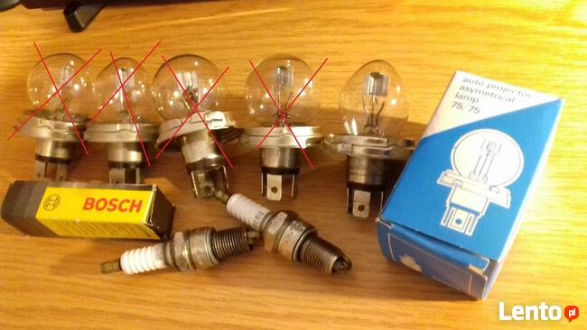 Żarówki samochodowe (bańki), świece zapłonowe