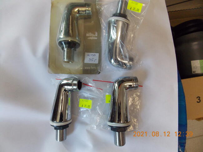 PRZYŁACZE-KOLANO DO BATERII STOJACEJ CHROM.