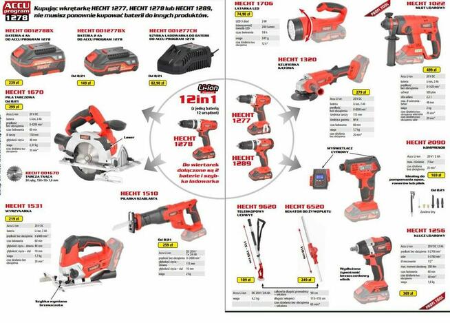 Piła akumulatorowa najazdówka Hecht 1670