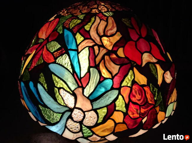 Lampa witrażowa stojąca