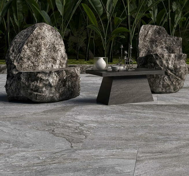 Gres Imitacja Kwarcytu 90x60x2cm Szary Taras Balkon Weranda