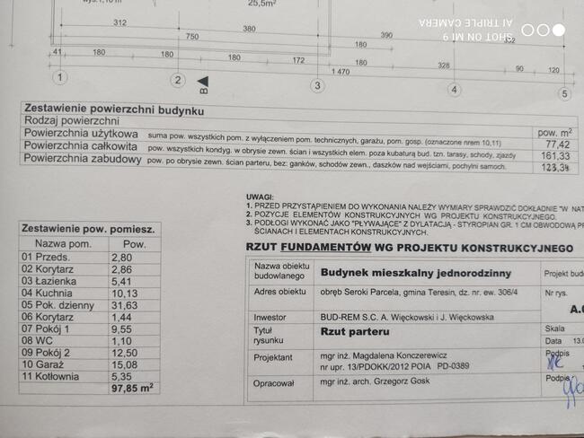 Dom w Seroki Parcela gm. Teresin