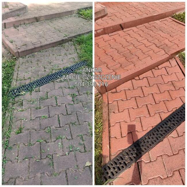 Mycie i czyszczenie kostki brukowej, kamienia, tarasów itd