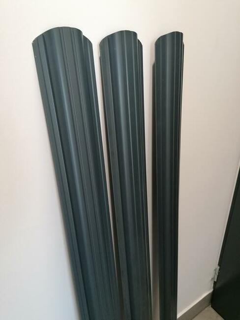 Metalowe sztachety w 2 gatunku - 7016p - GRAFIT POŁYSK