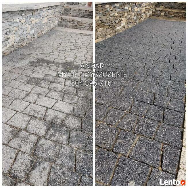 Mycie i czyszczenie kostki brukowej, kamienia, tarasów itd