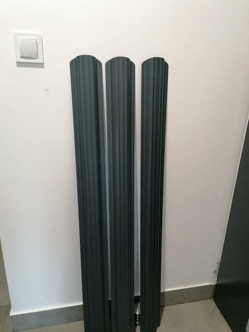 Metalowe sztachety w 2 gatunku - 7016p - GRAFIT POŁYSK