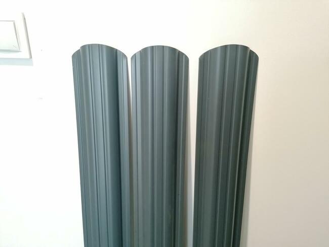 Metalowe sztachety w 2 gatunku - 7016p - GRAFIT POŁYSK