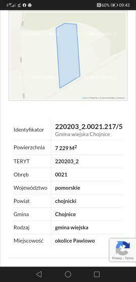 Działka budowlana Pawłowo