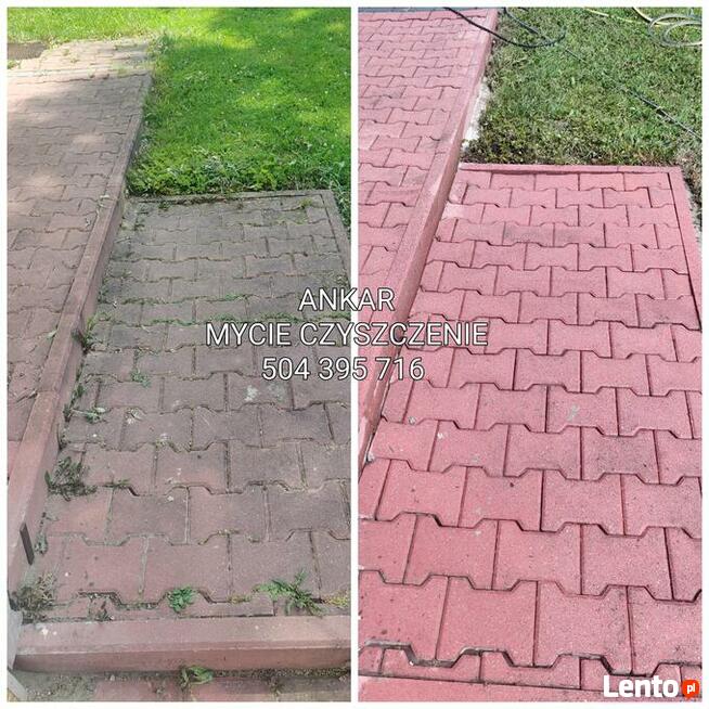 Mycie i czyszczenie kostki brukowej, kamienia, tarasów itd