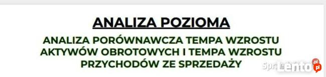 Analiza pozioma, pionowa, kapitałowo majątkowa