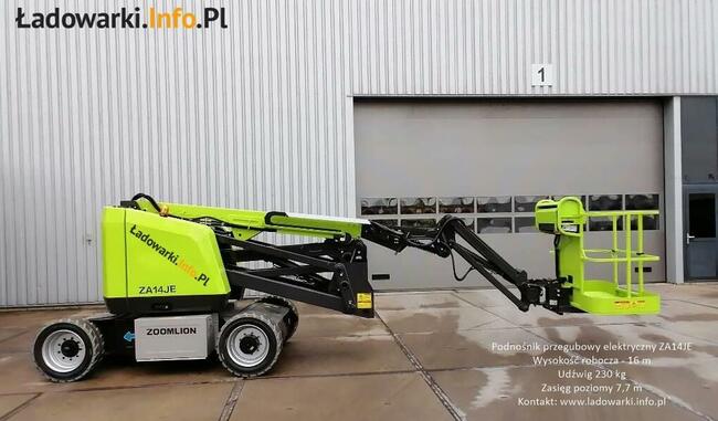PODNOŚNIK PRZEGUBOWY ELEKTRYCZNY ZOOMLION ZA14JE - 16m / 230