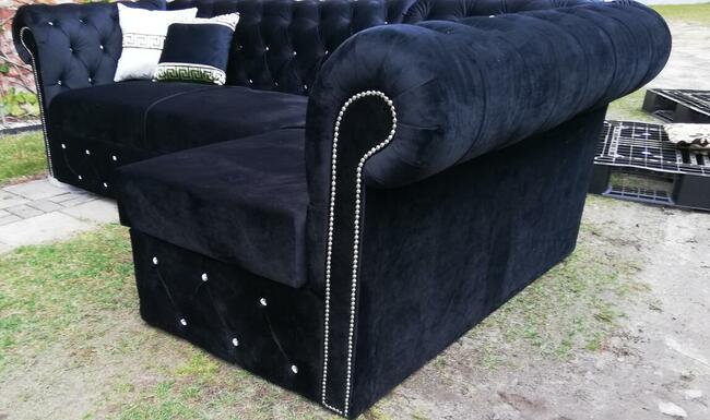 wyprzedaz Narożnik chesterfield głeboki pik od ręki f spania