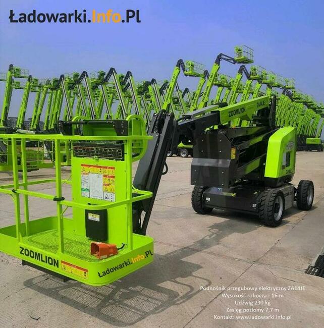 PODNOŚNIK PRZEGUBOWY ELEKTRYCZNY ZOOMLION ZA14JE - 16m / 230