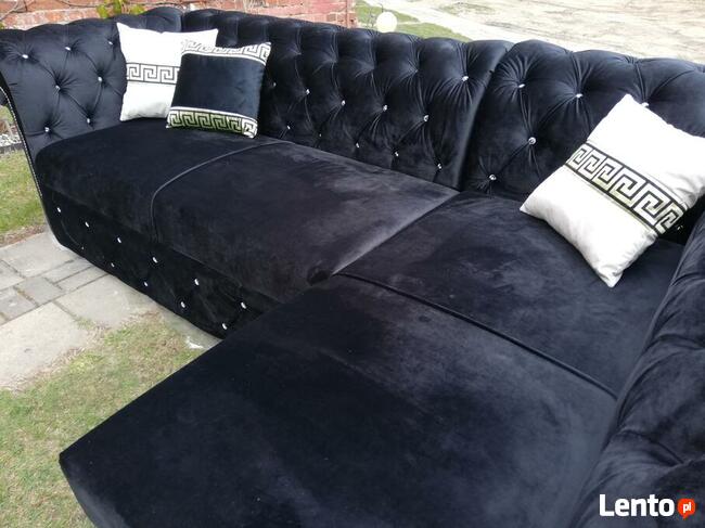 wyprzedaz Narożnik chesterfield głeboki pik od ręki f spania