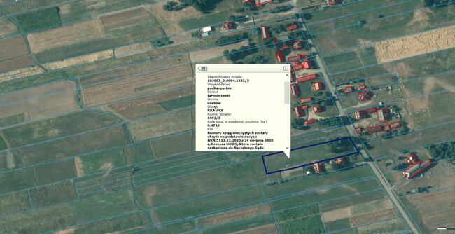 Działka budowlana 47 arów, Krawce + warunki zabudowy