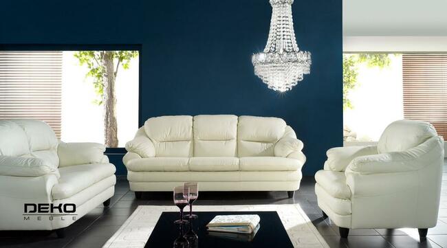 Puchacz najwyższej jakości Komplet wypoczynkowy SKÓRA 100%