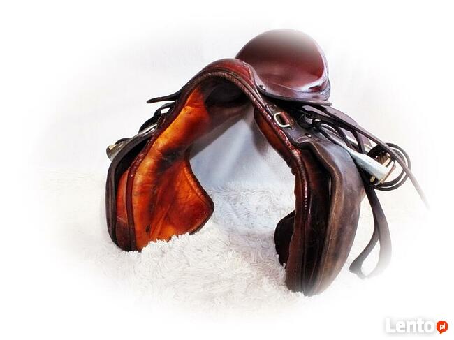 Siodło skórzane do jazdy konnej kompletne Western