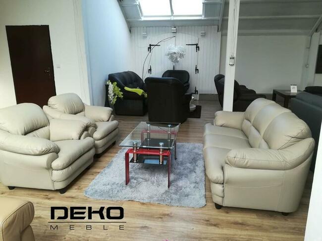 Puchacz najwyższej jakości Komplet wypoczynkowy SKÓRA 100%