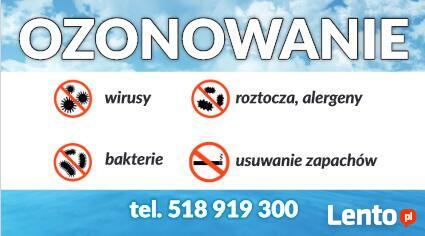 Ozonowanie, dezynfekcja, odgrzybianie pomieszczeń, mieszkań