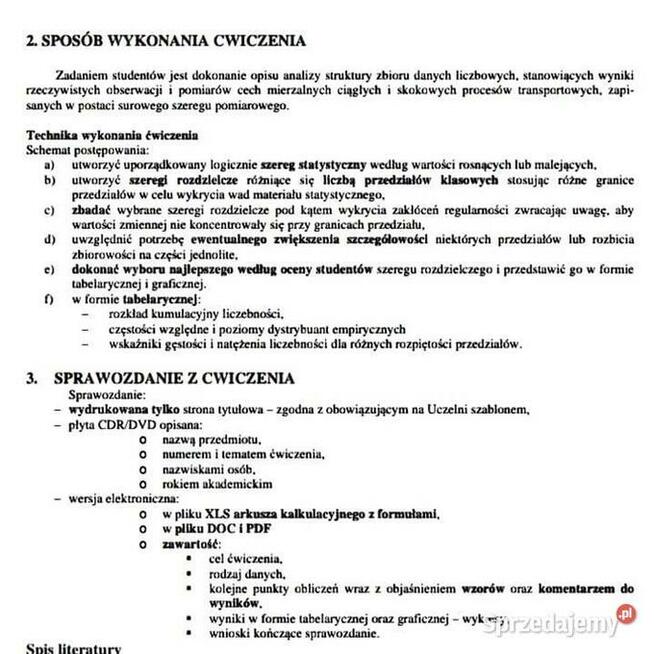 Analiza struktury danych pomiarowych - Sprawozdanie.