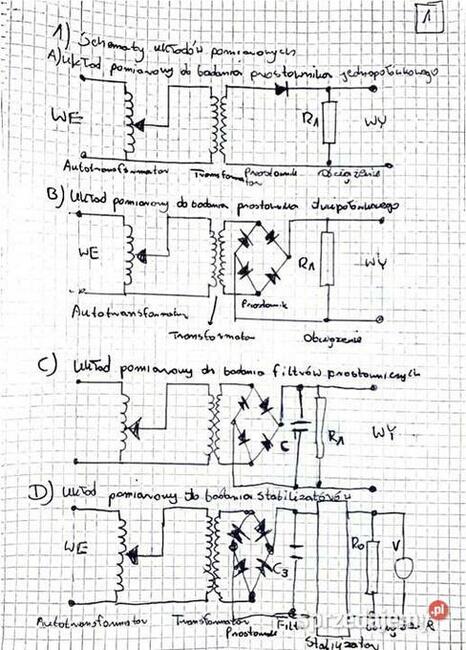 Tranzystory - Sprawozdanie z przedmiotu - Elektrotechnika