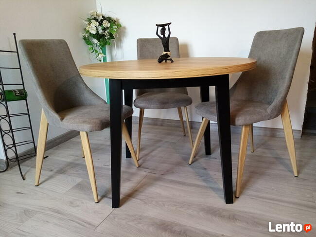 Okrągły stół do salonu w stylu LOFT