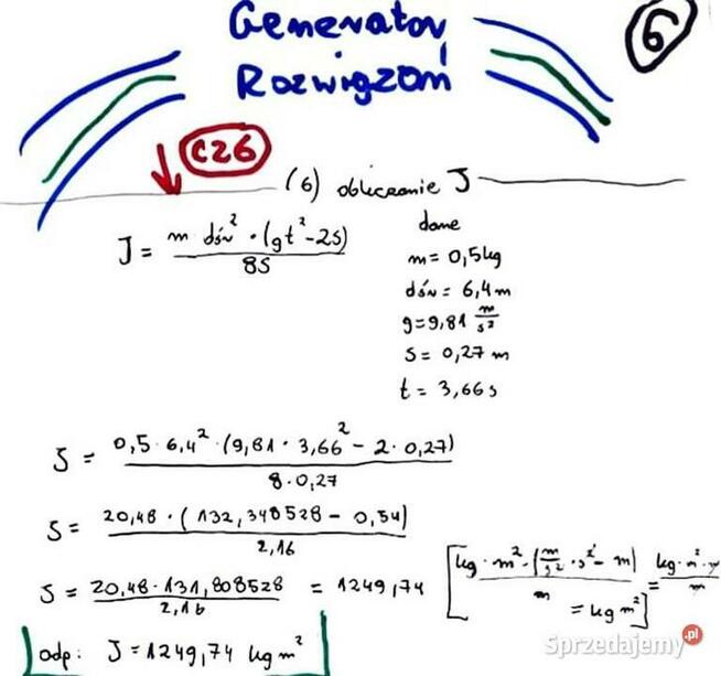 Wyznaczanie momentu bezwładności za pomocą koła Maxwella
